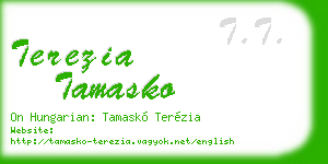 terezia tamasko business card