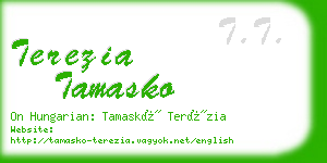 terezia tamasko business card